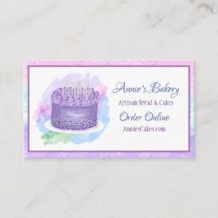 Tarjeta De Visita Panadería Baking de tarta de cumpleaños