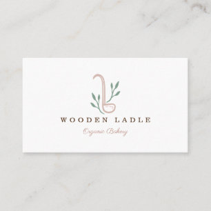 Tarjeta De Visita Panadería Banda comercial y logotipo floral natura