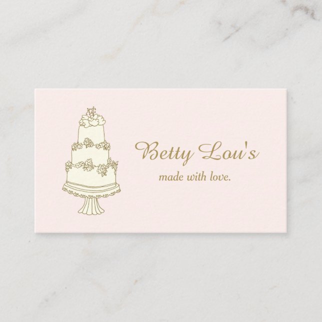 Tarjeta De Visita Panadería Boda Pastelería (Anverso)