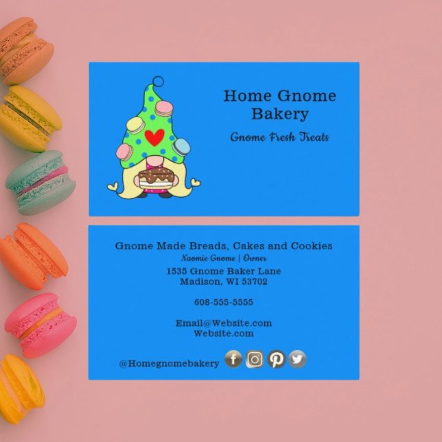 Tarjeta De Visita Panadería casera Gnome Pasteles y Tratamientos Azu (Subido por el creador)