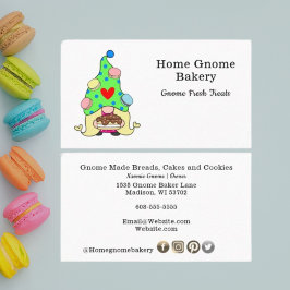 Tarjeta De Visita Panadería casera Gnome Pasteles y Tratamientos Bla