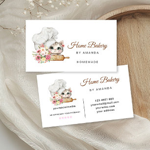 Tarjeta De Visita Panadería Chef Kitten