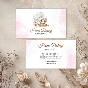 Tarjeta De Visita Panadería Chef Kitten