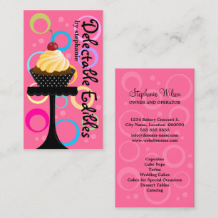 Tarjeta De Visita Panadería colorida de la magdalena