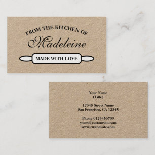 Tarjeta De Visita Panadería con alfileres para el hogar pastelería