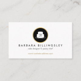 Tarjeta De Visita Panadería con el logotipo del emblema de torta de 