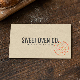 Tarjeta De Visita Panadería Cottage Kraft
