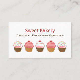 Tarjeta De Visita Panadería Cupakes