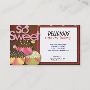 Tarjeta De Visita Panadería Cupcake