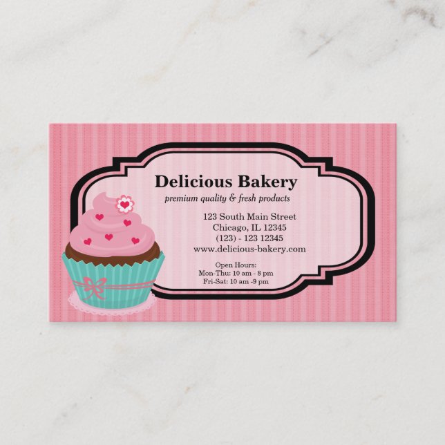 Tarjeta De Visita Panadería Cupcake (Anverso)
