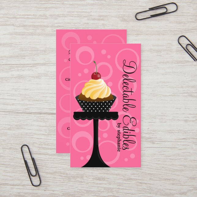 Tarjeta De Visita Panadería Cupcake (Anverso/Reverso In Situ)