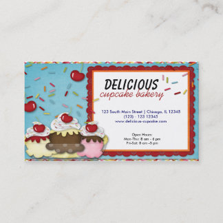Tarjeta De Visita Panadería Cupcake