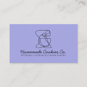 Tarjeta De Visita Panadería de alimentos caseros únicos de lila Coci