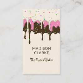 Tarjeta De Visita Panadería de batido con goteo aspersante