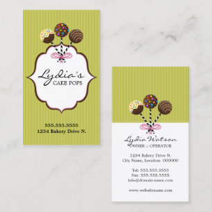 Tarjeta De Visita Panadería de Cake Pops