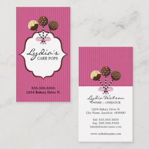 Tarjeta De Visita Panadería de Cake Pops