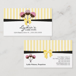 Tarjeta De Visita Panadería de Cake Pops