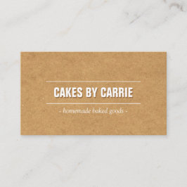 Tarjeta De Visita Panadería de cartón rústico/comedor/chef