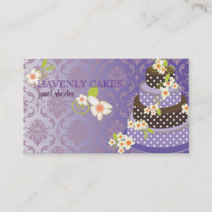 Tarjeta De Visita Panadería de chocolate/pastelería de violeta de la