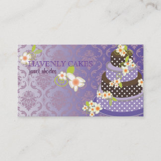 Tarjeta De Visita Panadería de chocolate/pastelería de violeta de la