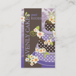 Tarjeta De Visita Panadería de chocolate/pastelería violeta de la de