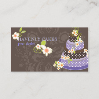 Tarjeta De Visita Panadería de chocolate/pastelería violeta de la de