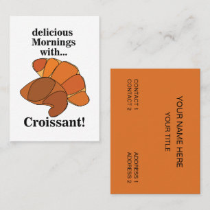 Tarjeta De Visita Panadería de Croissants