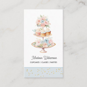 Tarjeta De Visita Panadería de Cup Cake Código de catering de chef