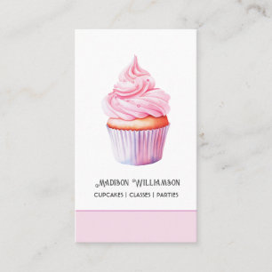 Tarjeta De Visita Panadería de Cup Cake   Código de catering de chef