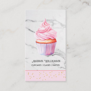 Tarjeta De Visita Panadería de Cup Cake Código de catering de chef