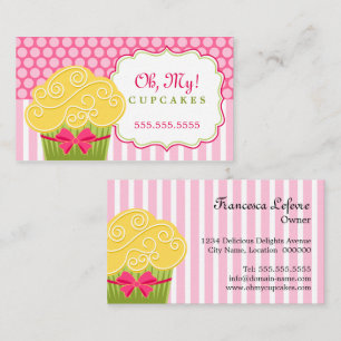 Tarjeta De Visita Panadería de Cupcakes Caprichosa