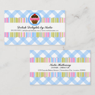 Tarjeta De Visita Panadería de Cupcakes Coloridos