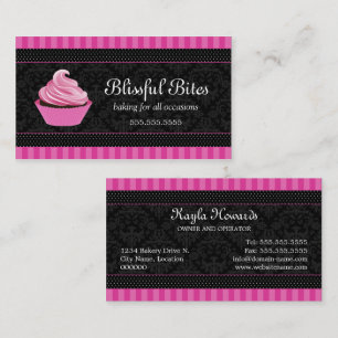 Tarjeta De Visita Panadería de Cupcakes con Estilo