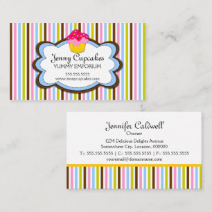 Tarjeta De Visita Panadería de Cupcakes de Moda