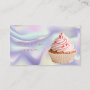 Tarjeta De Visita Panadería de Cupcakes Elegante Adorable y Divina c