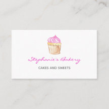 Panadería de Cupcakes Elegante Rosa Moderno