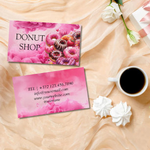 Tarjeta De Visita panadería de donas comida dulces restaurante postr