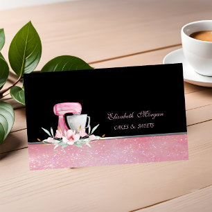 Tarjeta De Visita Panadería de Dulces Mixer Flowers