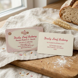 Tarjeta De Visita Panadería de Dulces Pastelillos Artesanales