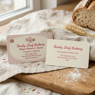 Tarjeta De Visita Panadería de Dulces Pastelillos Artesanales