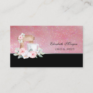 Tarjeta De Visita Panadería de flores mezcladoras adorables lindas