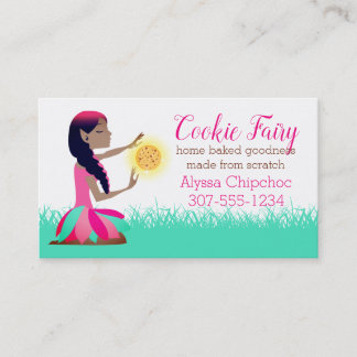 Tarjeta De Visita Panadería de galletas de hadas afroamericanas