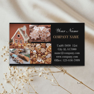 Tarjeta De Visita panadería de galletas de la casa de los Navidades