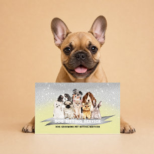 Tarjeta De Visita Panadería de Golosinas para Perros Yellow Dog Case