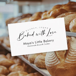 Tarjeta De Visita Panadería de guión moderno simple