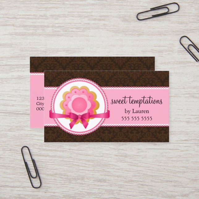 Tarjeta De Visita Panadería de la galleta de azúcar (Anverso/Reverso In Situ)