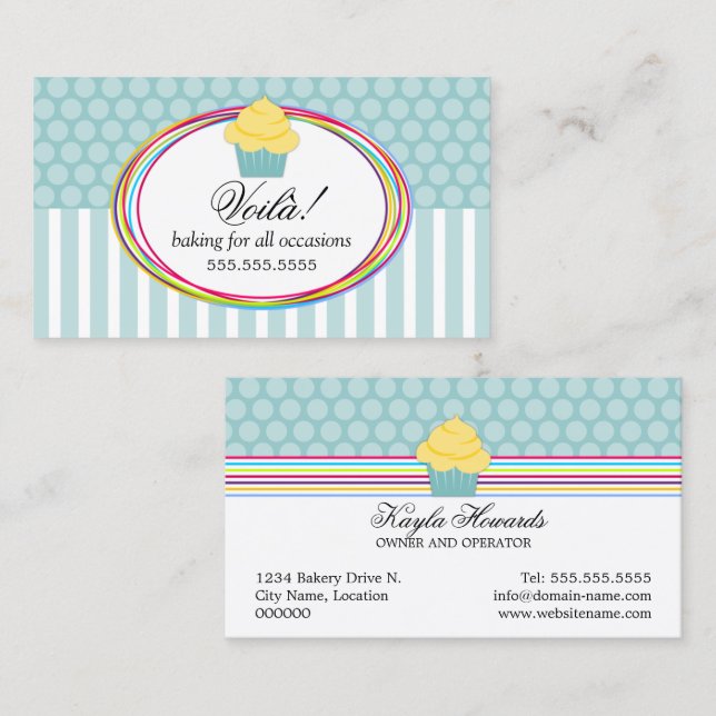 Tarjeta De Visita Panadería de la magdalena (Anverso / Reverso)