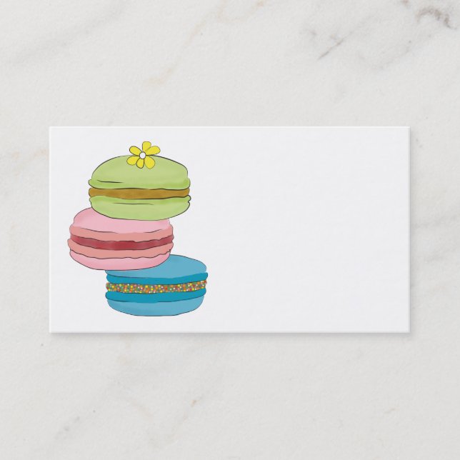 Tarjeta De Visita Panadería de los macarrones de Macaron (Anverso)