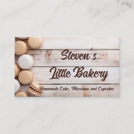 Tarjeta De Visita panadería de macarons de color suave