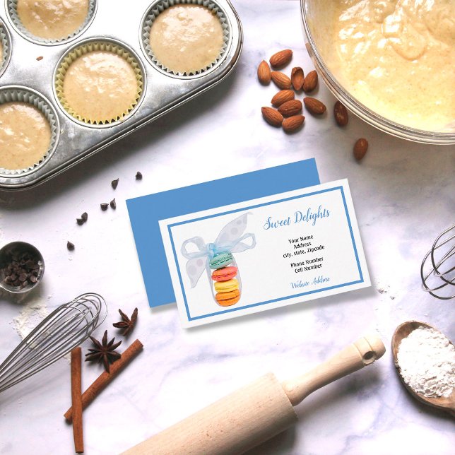 Tarjeta De Visita Panadería de Macarons Franceses (Subido por el creador)